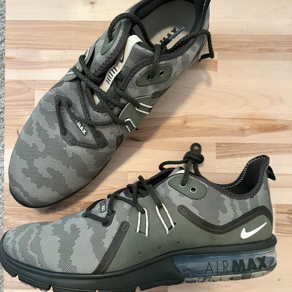 Nike Air Max Sequent 3 Premium Camo Shoes Sneakers AR0251-201 Men's Size 12